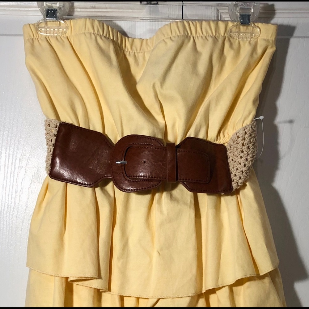 Rue21 Yellow Ruffle Mini Dress